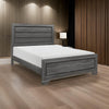 Erin Contemporary Full Bed Embossed Faux Wood Veneer Smooth Gray Finish By Casagear Home BM295850