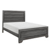 Erin Full Bed | Contemporary | Faux Wood Veneer | Smooth Gray