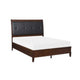 Hadly Queen Sleigh Bed | Tufted Headboard | Black Faux Leather