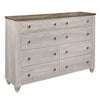 Liam Dresser | 61" | 2 Drawers | Rustic White & Brown Wood
