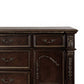 Finn 66 Inch Classic Wood Sideboard Buffet Leaf Carved Molded Trim Brown By Casagear Home BM295890