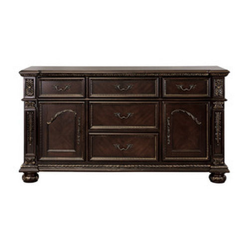 Finn Sideboard | 66" | Leaf Trim | Classic Brown Wood