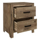 Zane 28 inch Transitional Nightstand 2 Drawers Weathered Pine Veneer By Casagear Home BM295893