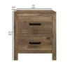 Zane 28 inch Transitional Nightstand 2 Drawers Weathered Pine Veneer By Casagear Home BM295893