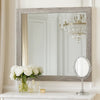 Zane Mirror | 39" | Square Frame | Weathered Gray Veneer