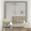 Zane Mirror | 39" | Square Frame | Weathered Gray Veneer