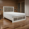 Caro Classic Queen Bed Minimalist Design Two Toned Weathered Gray White By Casagear Home BM295900