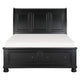 Bency Queen Sleigh Style Platform Bed 2 Drawer Footboard Bun Legs Black