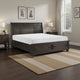 Cappi Classic Queen Platform Bed, 2 Storage Drawer Footboard, Brown Wood