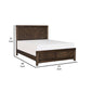 Bitsy Modern Queen Bed Angled Plank Design Tapered Legs Espresso Finish By Casagear Home BM295942