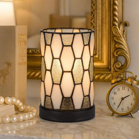 Eli Accent Lamp | 9" | Hand Painted Tiffany Shade | Bronze