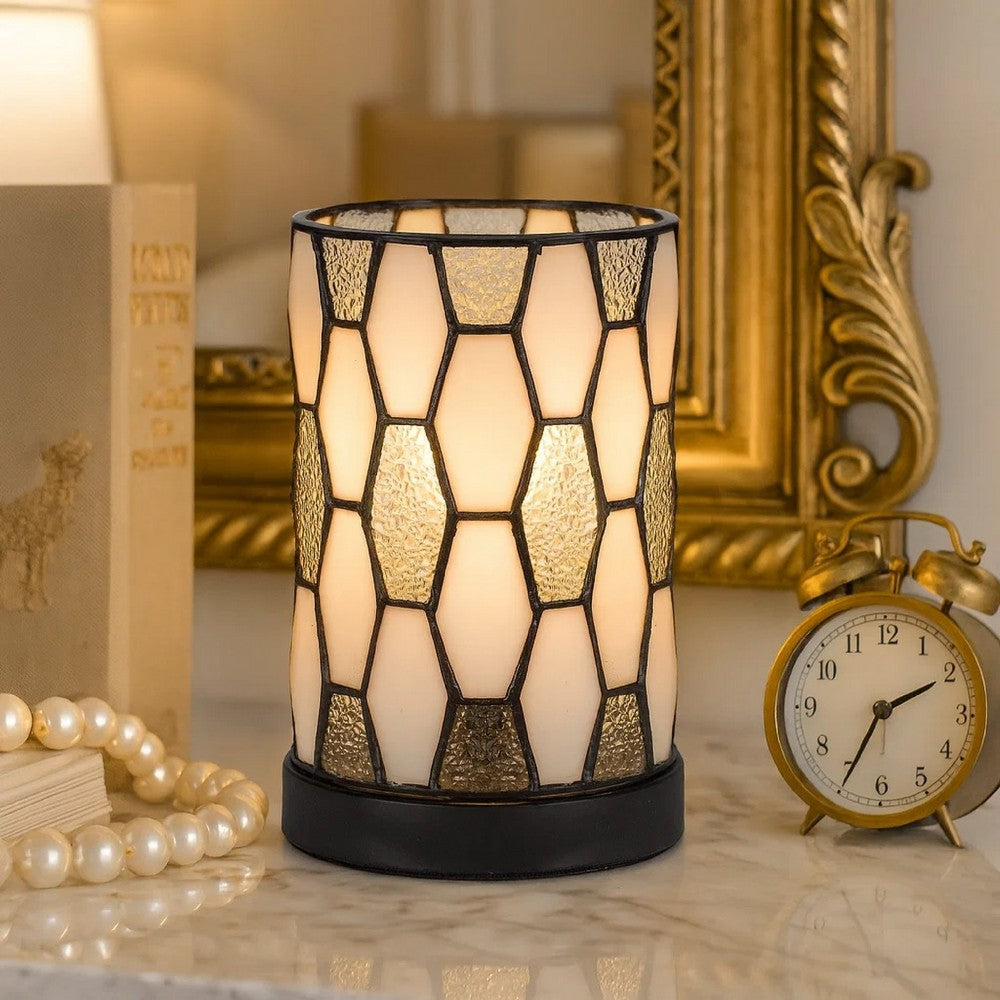 Eli Accent Lamp | 9" | Hand Painted Tiffany Shade | Bronze