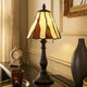 Eli Accent Lamp | 14" | Scalloped Tiffany Shade | Dark Bronze