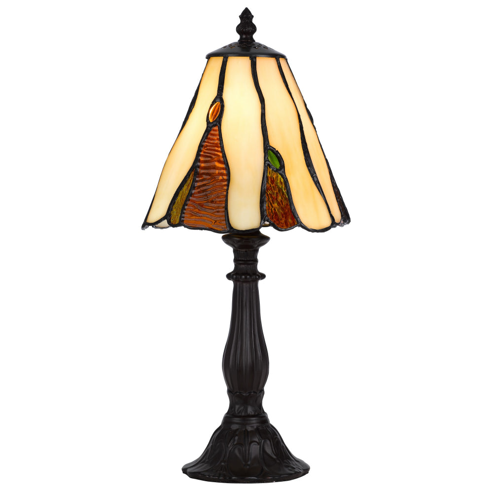 Eli Accent Lamp | 14" | Scalloped Tiffany Shade | Dark Bronze