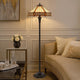 Eli Floor Lamp | 60" | Tiffany Shade | Dual Light | Bronze
