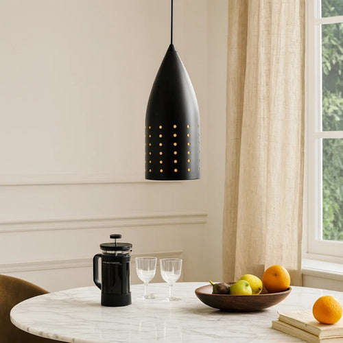 Pendant Light | 4" | Round Shade | Oil Rubbed Black Bronze