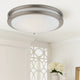 Ceiling Lamp | 14" | Frosted Acrylic Plate | Steel Trim | White