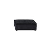 Nob 80 Inch 3 Piece Sectional Sofa and Ottoman Tufted Black Velvet By Casagear Home BM296005