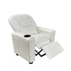 Nik Youth Recliner Chair Cup Holder Padded Seat and Back White BM296012