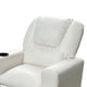 Nik Youth Recliner Chair Cup Holder Padded Seat and Back White BM296012
