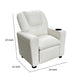 Nik Youth Recliner Chair, Cup Holder, Padded Seat and Back, White