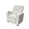 Nik Youth Recliner Chair, Cup Holder, Padded Seat and Back, White
