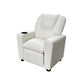 Nik Youth Recliner Chair, Cup Holder, Padded Seat and Back, White