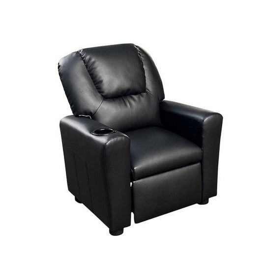 Nik Youth Recliner Chair, Cup Holder, Padded Seat and Back, Black