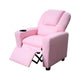 Nik Youth Recliner Chair Cup Holder Padded Seat and Back Pink BM296014