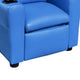 Nik Youth Recliner Chair Cup Holder Padded Seat and Back Blue BM296015
