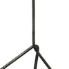 20 Inch Modern Square Accent Table Gray Metal Tripod Base Dark Brown Wood BM296071
