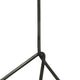 20 Inch Modern Square Accent Table Gray Metal Tripod Base Dark Brown Wood BM296071