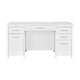 Wim 60 Inch Lift Top Office Desk 4 Drawers 2 Pull Out Trays Glossy White BM296079