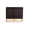 40 Inch 2 Door Sideboard Cabinet Console Wood Grains Geometric Brown BM296089