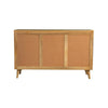 Liv 56 Inch 3 Door Sideboard Cabinet Console Geometric Natural Brown BM296091