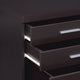 26 Inch 3 Drawer Mobile File Cabinet Smooth Caster Wheels Dark Cappuccino BM296100