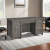 Wim 60 Inch 4 Drawer Lift Top Office Desk, 2 Pull Out Trays, Weathered Gray