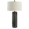 Table Lamp | 31" | Pewter Hex Base | Fabric Drum Shade