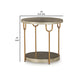 24 Inch Modern Round Side End Table Sleek Silver Wood Gold Metal Legs By Casagear Home BM296543