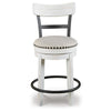 Ashley Zane Counter Stool 25’’ Swivel Round Seat White Wood Frame BM296616