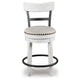 Ashley Zane Counter Stool 25’’ Swivel Round Seat White Wood Frame BM296616