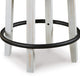 Ashley Zane Counter Stool 25’’ Swivel Round Seat White Wood Frame BM296616