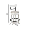 Ashley Zane Counter Stool 25’’ Swivel Round Seat White Wood Frame BM296616