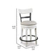 Ashley Zane Counter Stool 25’’ Swivel Round Seat White Wood Frame BM296616