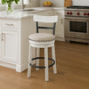 Ashley Zane Counter Stool 25’’ Swivel Round Seat White Wood Frame BM296616