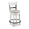 Ashley Zane Counter Stool 25’’ Swivel Round Seat White Wood Frame BM296616
