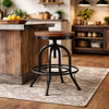 Zane Counter Stool Set of 2 | 24" | Adjustable Swivel | Black Base