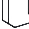 Dey C Table | 27" | Brown Top | Matte Black Metal Base