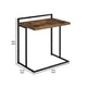 Dey C Table | 27" | Brown Top | Matte Black Metal Base
