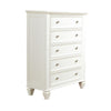 Lila Tall Dresser | 53" | 5 Drawers | Raised Panels | White Wood